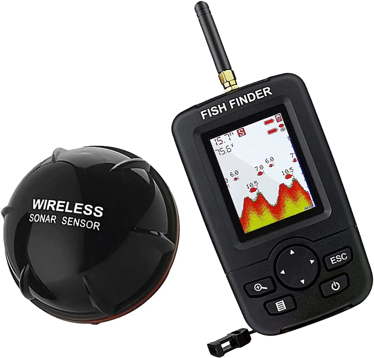 Wireless Sonar Fishing Alert and Underwater Echo Sounder Portable Fish Finder