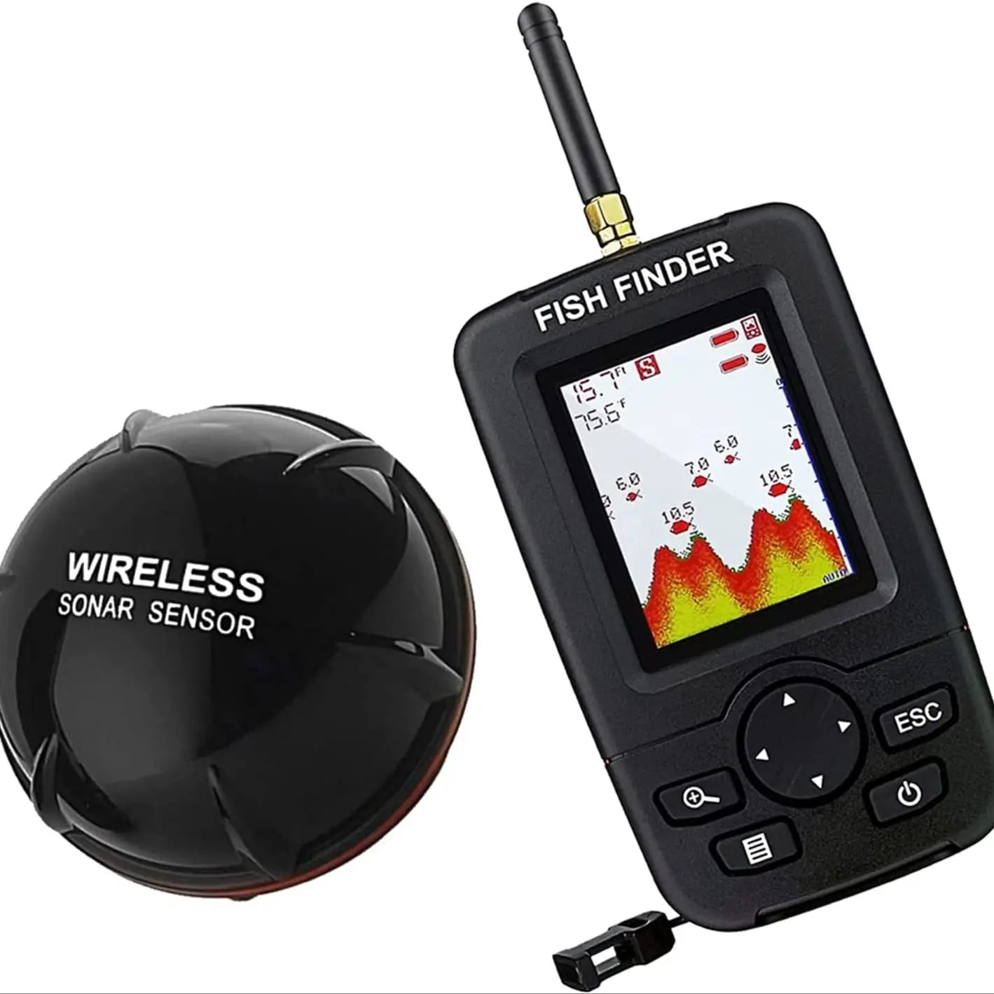 Wireless Sonar Fishing Alert and Underwater Echo Sounder Portable Fish Finder
